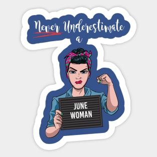 June Woman Sticker